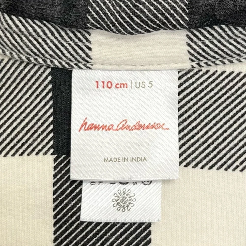Hanna Andersson Flannel Button Down Shirt 110 cm